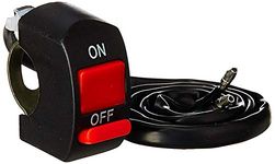 CentIoT Accident Hazard Light Double Control Switch Button Handle Bar (Black, Red)