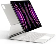 APPS2Car Magic Keyboard for iPad Pro 12.9, iPad Keyboard Case, Built-in Trackpad, Floating Cantilever Stand Wireless Backlit Keyboard Folio for iPad Pro 12.9 inch 2022 6th/5th/4th/3rd Gen-White