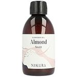 Nikura Sweet Almond Oil - 250ml | for Skin, Hair Growth, Face, Therapy, Body Oil, Scalp & Nails | for Essential Oils | Natural, Vegan & UK | BPA Free