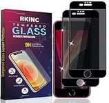 RKINC Screen Protector [2-Pack] for iPhone SE 3 2022/ SE 2 2020, iPhone 7 / iPhone 8, Privacy Tempered Glass Film Screen Protector, [Anti Spy][LifetimeWarranty][Anti-Scratch][Anti-Shatter][Bubble-Free]