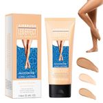 Waterproof Leg Makeup No Transfer - Body Concealer to Cover Veins, Scars, Tattoos - Full Coverage, Light, Easy Application (#1 Natural Color, 4 FL OZ)