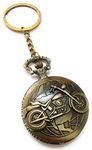 ACLIX Vintage Motorbike Pocket Watch Metallic Keychain| Car, Bike, Home Key Chain - Birthday, Anniversary Gift for Brother, Boyfriend, Friend - Keyring