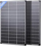 ZOUPW N-Type 16BB 200W Solar Panel, 2Pcs 100 Watt 12V Solar Panels, 25% High-Efficiency Monocrystalline IP68 PV Module Power Charger for RV Trailer Marine Rooftop Farm Off-Grid Blackout