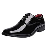 Bruno Marc Men's Faux Patent Leather Tuxedo Dress Shoes Classic Lace-up Formal Oxford Black 8 M US CEREMONY-05