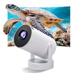 Mimo Style Projector, Portable Mini Projector with 1080P 4K Support, WiFi 6 & Bluetooth 5.0 Smart Projector, 280 ANSI Lumens, Auto Keystone for Bedroom Home Outdoor Movies (White)