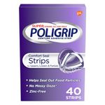 Super Poligrip Comfort Seal Denture Adhesive Strips, 40 Count(Pack of 4)