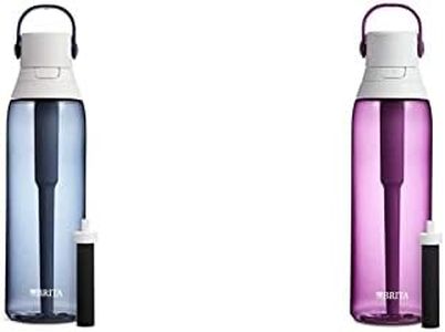 Brita Premium Filtering Water Bottle with Filter, BPA-Free, Night Sky, 768 mL & Brita Premium Filtering Water Bottle with Filter BPA-Free, Orchid, 768 mL