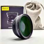 49MM 0.75x HD Wide Angle Conversion Lens(W/Macro Portion), for Canon EOS M6 M50 Mark II M100 M200 R50 R100 accessories, Compatible with EF-M 15-45mm RF-S 18-45mm Kit Lens