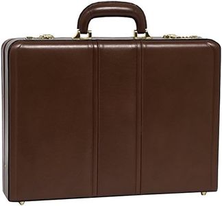 McKleinUSA V Series, Daley, Top Grain Cowhide Leather, Leather 3.5" Attaché Briefcase, Brown (80434), 18 L x 3 5 W x 13 H