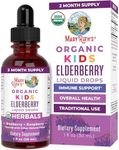 USDA Organic Elderberry Liquid Drops for Kids by MaryRuth's | Vegan Elderberry Extract + Organic Glycerin | Immune Support Supplement | Overall Health | Formulated for Ages 4-13 | 1oz