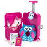 EPHIIONIY Sophia’s Baby Doll 18" Doll Holiday Travel Suitcase Accessory Set, 7 Piece Set with Sleeping Mask, Neck Pillow, Tablet, Passport, Luggage Tag and Water Bottle, Doll Not Included