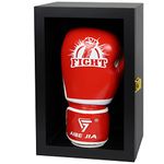 Boxing Glove Display Case for Boxing Glove Baseball Mitt Wall Mount Lockable Showcas Holder Full Size pro UV Protected Clear Acrylic Holder Stand Box for Signed Boxing Glove Protection