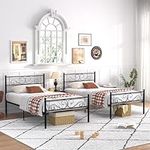 VECELO Twin Size Bed Frame with Hea