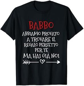 Babbo Testo Divertente Festa Del Papà 2022 Padri Da Figli Maglietta