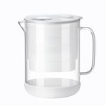 Waterdrop 𝐆𝐥𝐚𝐬𝐬 Water Filter Jug, 1.5L Water Filter Jug with 2 Months’ Filter, NSF 53&42&372 Certified, Reduces PFOA/PFOS, Chlorine, Cadmium, Copper, Mercury, WD-PT-72W