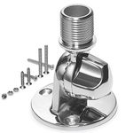 ZOMCHAIN Ratchet Rail Mount, Marine VHF Antenna Mounts,316 Stainless Steel Adjustable Base Mount for Boat