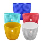 Kraft Seeds by 10CLUB Plastic Unicon Planters for Home Garden - 5 Pcs (Multicolor) | Garden and Home Planters | Round Pots for Terrace Gardens | Flower Pots for Indoor and Outdoor Gardening