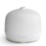 Aromatherapy Essential Oil Diffusers for Home Large Room, Ceramic Scent Air Diffuser Ultrasonic Aroma Diffuser 500ml with Timed—White