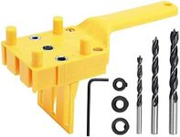 Yakamoz Handheld Dowel Jig Kit Doweling Jig Hole Drill Guide Joint Woodworking Tool with 6 8 10mm Drill Bits