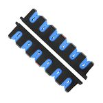 Simple Deluxe Horizontal Fishing Rod Holders, Great Fishing Pole Holder for Garage, Holds Up to 6 Rods, Blue, 1 Pair