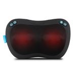 HoMedics Everybody Shiatsu Massage Pillow with Heat – Lower Back, Neck & Shoulder Deep Tissue Muscle Massager with 4 Rotating Nodes, 2 Directions, Heated Massage Cushion, Muscle Discomfort Ease