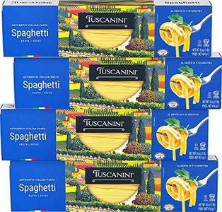 Tuscanini Authentic Italian Spaghetti Pasta Noodles, 16oz (4 Pack) Made with Premium Durum Wheat