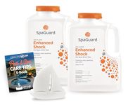 2 Pack SpaGuard Enhanced Shock 6lb with Scum Absorber and Hot Tub Care Ebook