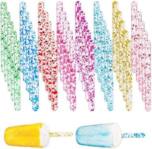 Acrylic Cakesicle Sticks 40 Pcs Reusable Mirror Ice Cream Sticks Colored Mini Ice Lolly Pop Craft Sticks Cakesicle Mold Sticks for Cakesicle DIY Crafts Art Projects(4.5 Inch)