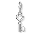 Thomas Sabo Women Charm Pendant Key Heart Charm Club 925 Sterling Silver 0888-001-12