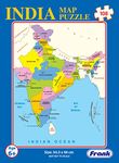 Frank India Map (108 Pieces) - Early Learner Jigsaw Puzzle Set with States, Union Territories, Capitals for Kids 6 Years and Above - Educational Toys and Games -10149