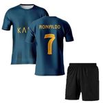 Alnasser Football Jersey Set with Shorts(Kids, Boy's and Men) (11-12Years) Multicolour