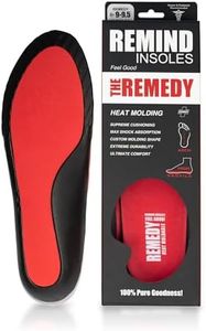 Remind Insoles - Remedy - Heat Moldable Insoles for Arch Support - Custom Support with Heat Molding Tech - Fits All Arch Types - (8/8.5)