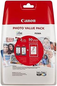 CANON PG-545XL/CL-546XL Photo Value Ink Cartridge, Black/Yellow/Magenta/Cyan