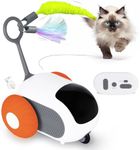 AIPERRO Cat Toys for Indoor Cats, Smart Interactive Cat Toy with Two-Speed Adjustment, Remote Control USB Rechargeable Automatic Cat Exercise Toys for Bored Indoor Adult Cats Kittens (Orange)