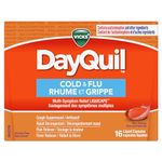 Vicks DayQuil Cold and Flu Medicine, Cough Suppressant, Nasal Decongestant, Pain & Fever Reducer, Non-Drowsy Formula, 16 Liquid Capsules