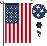 HOOSUN American Garden Flag for Garden Flag Stand,12x18 Inch Small American Flags for Outside With Embroidered Stars,Yard Flags Patriotic Decorations Outdoor,Presidents Day Decorations