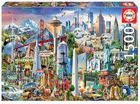 Educa 17670 Symbole Von Nordamerika statue America, 1500 Piece Puzzle for Adults and Children from 12 Years, Landmarks, USA, Multicoloured