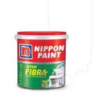 Nippon Paint 1L Atom Fibra 2 In 1 Interior and Exterior Emulsion Paint with Anti-Carbonation Technology Matt Finish Crack Bridging Wide Coverage Washable Paints (White)