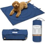 Portable Outdoor Dog Bed Mats - Waterproof & Foldable Pet Bed for Travel, Camping, Grooming & Training - 100x80cm with Carry Bag - Durable, Washable & Lightweight Dog Mat for Sleeping -Blue