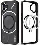 KAPAVER Mag-X Back Cover Case Compatible with Nothing Phone 1 (TPU+PC) (Black)