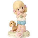 Precious Moments 162011 Birthday Gifts, Growing in Grace, Age 12", Bisque Porcelain Figurine, Blonde Girl