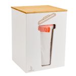 Cozee Bay Bamboo Trash Bag Dispenser with Lid, Trash Bag Holder Organizer, Garbage Bag Dispenser for Kitchen Countertop, Under Sink and Wall Mount (White)