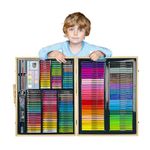 KINSPORY 239PC Art Set for Kids with Sketch Book, Coloring Art Kit, Wooden Drawing Art Supplies Case, Markers Crayon Colour Pencils for Budding Artists Kids Teens Boys Girls 4 5 6 7 8 9 10 11 12