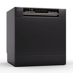 Klarstein Table Top Dishwasher, 8 Place Setting Mini Dishwasher, Quiet Operation Countertop Dishwasher w/ 6 Washing Programs, Compact Tabletop Dishwasher, Easy To Install Homes/Office Small Dishwasher