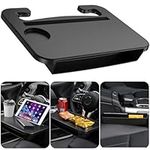 3 in 1 Car Steering Wheel Desk - Steering Wheel Tray with Car Seat Gap Filler Organizer | Car Food Tray Table for Eating Driver | Car Desk for Laptop Mount, Car Travel Accessories for Adult