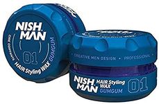 Nish Man Hair Styling Gel, Hair Wax for Men, 150 ml | Edge Control | Ultra High Strong Hold | Hair Clay Aqua Wax | Wax Stick Hair | Men's Hair Gel (01 GumGum)