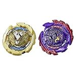 Hasbro Beyblade Burst QuadDrive Toy, Pack of 2 Competition Spinners Berserk Balderov B7 and Cyclone Belfyre B7