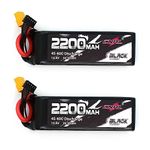 CNHL 2200mAh 4S Lipo Battery 40C 14.8V lipo Battery with XT60 for RC Car Truggy Truck Boat Airplane Quadcopter (2 Packs)