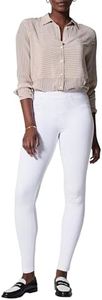 SPANX Jean-Ish Ankle Leggings - Stylish Everyday Leggings - Classic Jean Look - Hidden Core Shaping - Comfortable Denim Alternative - White - Regular, 27.5 Inch Inseam - S