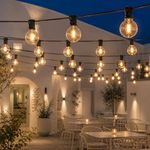 Desidiya® Outdoor String Light 25 Feet G40 Globe Ball with 25 Edison Bulbs Outdoor String Light Waterproof Patio Balcony Lighting Backyard Porch Cafe Party Diwali Lights Home Decoration